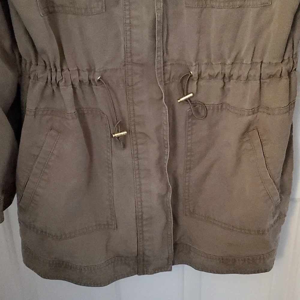 Michael Kors Womens Anorak Utility Zipper & Snap Jacket with Gold Hardware - Picture 3 of 7